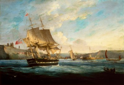 Whaler Phoenix entering Whitby Harbour by George the Elder Chambers
