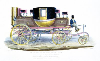 Mr. Gurneys Steam Carriage as Seen Running in Regents Park, 6th November 1827 by George the Elder Scharf