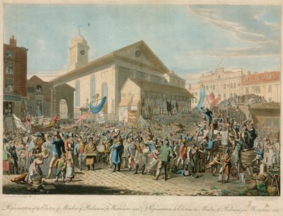 Representation of the Election of Members of Parliament for Westminster by George the Elder Scharf