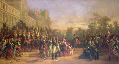 Arrival at the Tuileries of Napoleon III and his troops returning from Italy in August 1859 by Georges Achille de Magrath