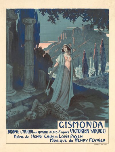Poster for the theatre play Gismonda by V. Sardou by Georges Antoine Rochegrosse