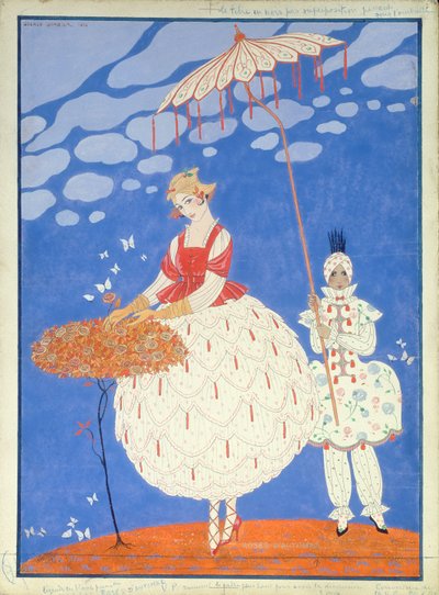 Autumn Roses by Georges Barbier