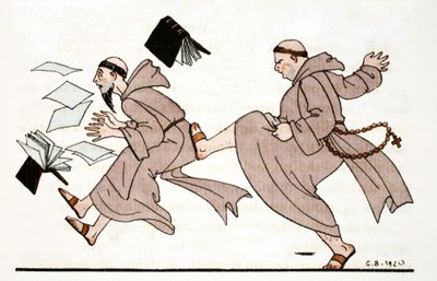 Being chased by the Abbot by Georges Barbier