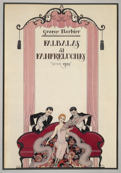 Cover of Falbalas et Fanfreluches, Almanac of 1925 by Georges Barbier