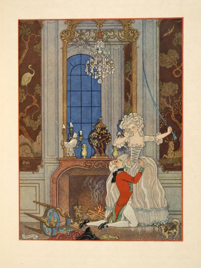Danceny Declaring His Love to Cecile, Illustration from 