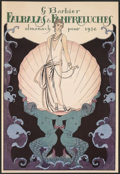Falbalas et Fanfreluches, Almanac for 1924, Front Cover by Georges Barbier