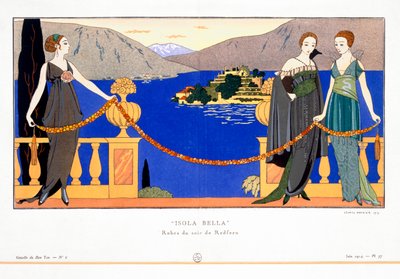 Isola Bella, evening dresses designed by Redfern, 1914 by Georges Barbier