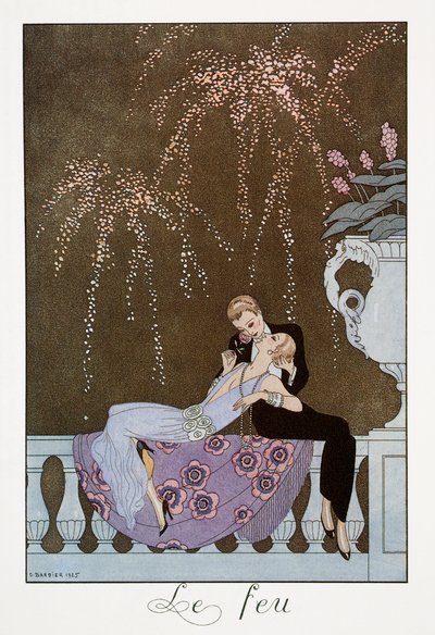 Le Feu, lithograph from Falbalas et Fanfreluches, Almanach des Modes Presentes, Passees et Futures by Georges Barbier