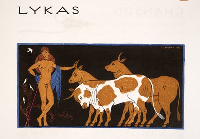 Lykas, illustration from Les Chansons de Bilitis, by Pierre Louys, pub. 1922 by Georges Barbier