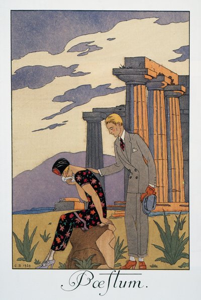Paestum, from Falbalas et Fanfreluches, Almanach des Modes Presentes, Passees et Futures by Georges Barbier