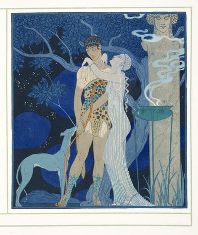 Phedre et Hippolyte, from Personages de Comedie, pub. 1922 by Georges Barbier