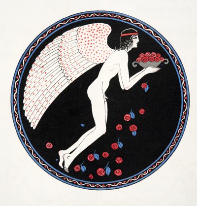 Roses dans la Nuit, Illustration from Les Chansons de Bilitis, by Pierre Louys, pub. 1922 by Georges Barbier