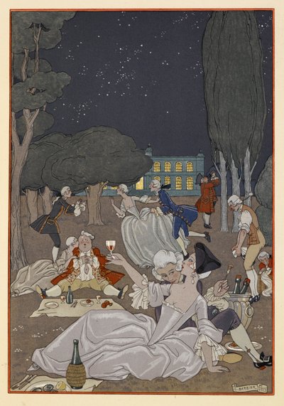 On the Grass by Georges Barbier