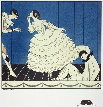 Tamara Karsavina as Columbine, Vaslav Nijinsky as Harlequin and Adolph Bolm as Pierrot in Fokine