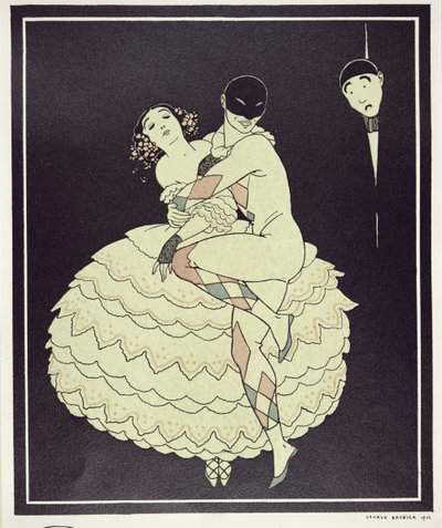 Tamara Karsavina as Columbine and Vaslav Nijinsky as Harlequin in Fokine