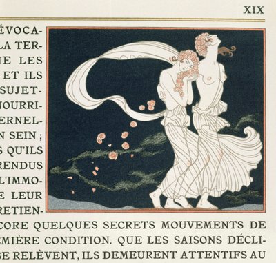 Two girls dressed in Greek style, illustration from 