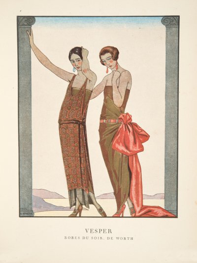 Vesper, from a Collection of Fashion Plates by Georges Barbier