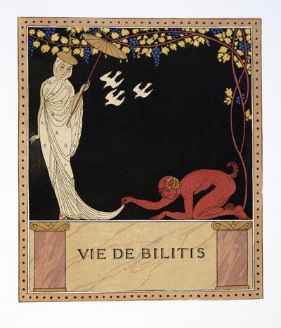 Vie de Bilitis, illustration from Les Chansons de Bilitis, by Pierre Louys by Georges Barbier