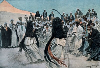 The Dance of the Bedouin Sabers in the Desert by Georges Bertin Scott