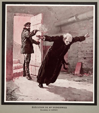 Execution of Monseignor Budkiewicz by the OGPU, from Histoire des Soviets, pub. 1922 by Georges Carrey