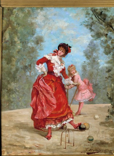 Croquet game by Georges Clairin