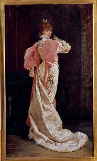 Full-length portrait of the French actress Henriette Rosine Bernard known as Sarah Bernhardt (1844-1923) by Georges Clairin