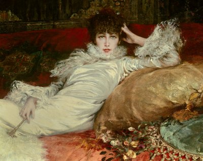 Portrait of comedian Sarah-Henriette Bernard called Sarah Bernhardt (1844-1923) by Georges Clairin