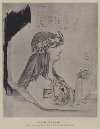 Sarah Bernhardt, French Actress by Georges Clairin