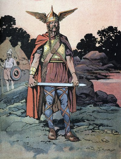Portrait of Vercingetorix, Chieftain of the Arverni Tribe by Georges Conrad