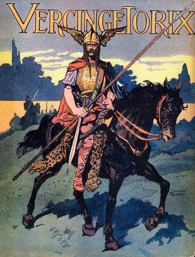 Portrait of Vercingetorix, warrior and Gallic leader of the Arvernes tribe (Illustration by Georges Conrad) by Georges Conrad