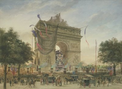 The Funeral of Victor Hugo (1802-85) by Georges Francois Guiaud
