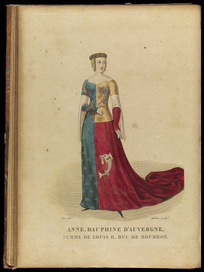 Anne of Auvergne 1358-1417, Countess of Forez and Duchess of Bourbon, Late 18th century by Georges Jacques Gatine
