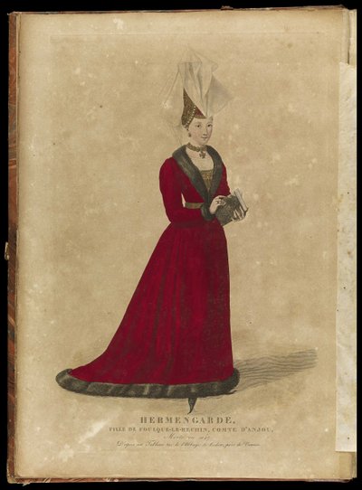 Ermengarde of Anjou, Duchess of Aquitaine and Brittany by Georges Jacques Gatine