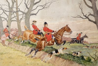 Hunting - Drawing by Georges La Roque, circa 1900 by Georges La Roque