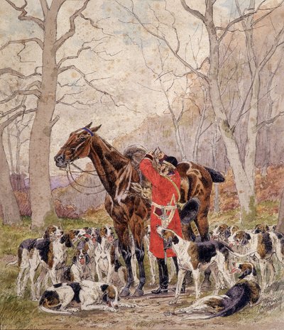 Loading a Deer Killed During a Horse Hunt by Georges La Roque