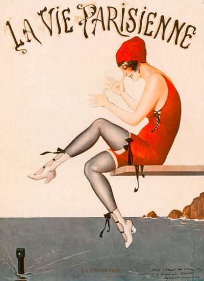 Swimmer on Diving Board, Illustration from 