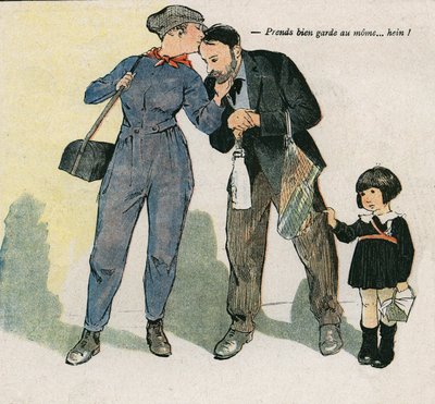 Take Care of the Kid... Huh? Illustration by Georges Paul Leonnec in 