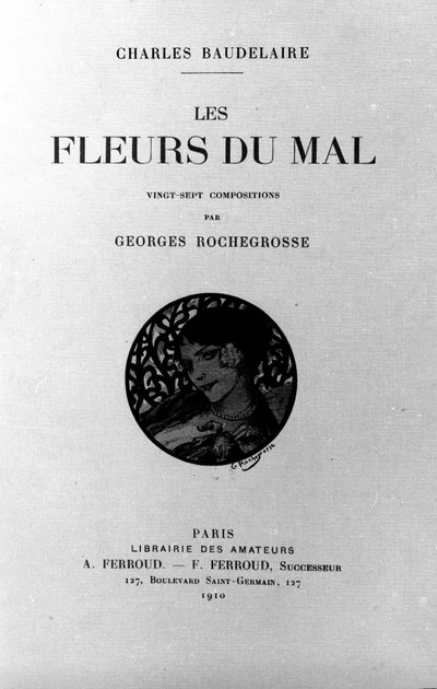 Frontispiece of The Flowers of Evil by Charles Baudelaire (1821-1867) illustrated by Georges Antoine Rochegrosse (1859-1938) 1910 by Georges Marie Rochegrosse