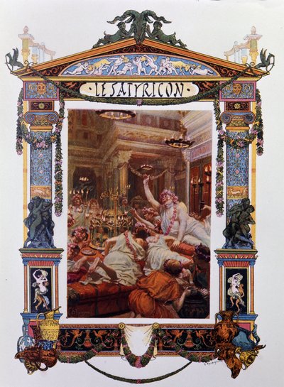 Frontispiece of the work of Petronius Arbiter: The Satyricon. Illustration by Georges-Antoine Rochegrosse of 1902 by Georges Marie Rochegrosse