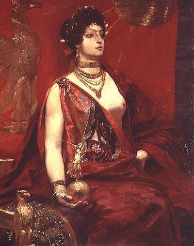 Portrait of a Woman in Red by Georges Marie Rochegrosse