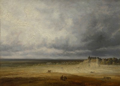 Landscape with a Plowed Field and a Village by Georges Michel
