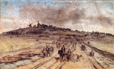 View from Montmartre to Paris by Georges Michel