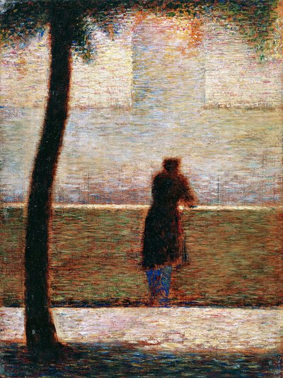 A Man Leaning on a Parapet by Georges Pierre Seurat