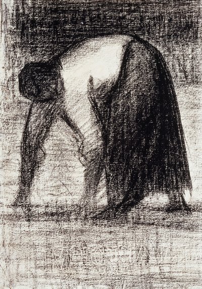 A Peasant Woman with Hands in the Ground by Georges Pierre Seurat