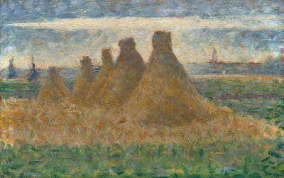 Haystacks, c.1882 by Georges Pierre Seurat