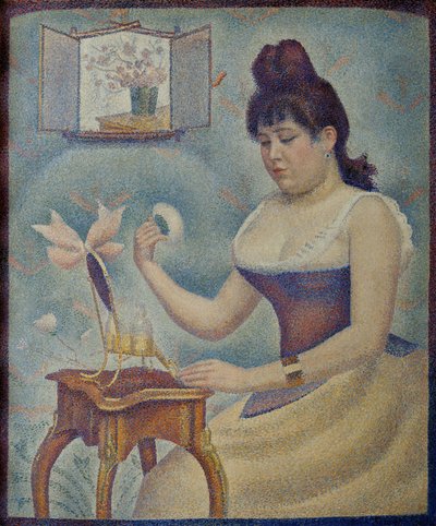 Young Woman Powdering Herself by Georges Pierre Seurat