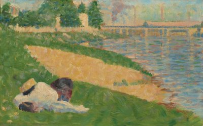 The Seine with Clothing on the Bank (Study for Bathers at Asnières) by Georges Pierre Seurat