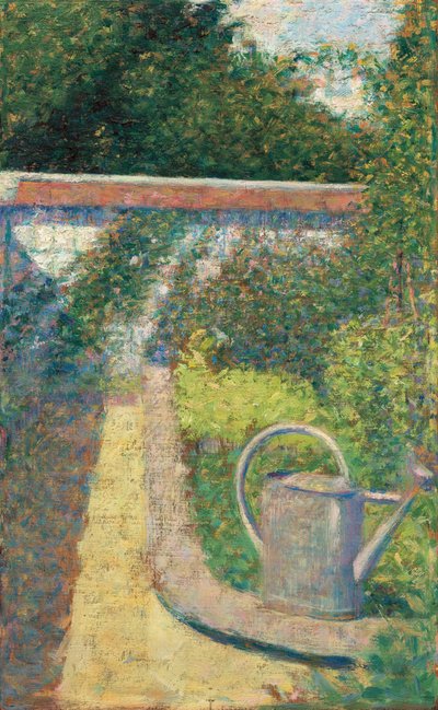 The Watering Can - Garden at Le Raincy by Georges Pierre Seurat
