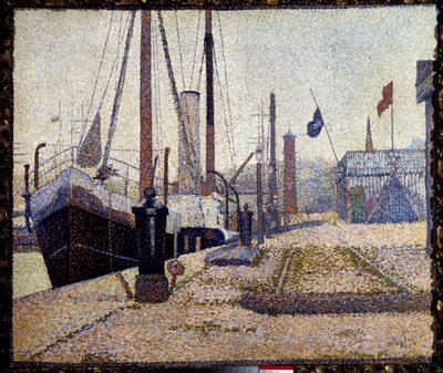 The sailboat La Maria in the port of Honfleur by Georges Pierre Seurat