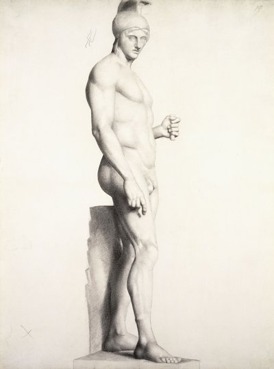 Warrior Wearing a Helmet, in Profile by Georges Pierre Seurat